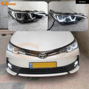 トヨタ カローラ アルティス E17 E18 2014 - 2017 2018 2019 超高輝度クリスタル DTM M4 スタイル LED エンジェルアイキット ハローリング デイライト