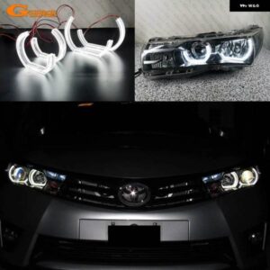 トヨタ カローラ アルティス E17 E18 2013 - 2016 超高輝度クリスタル DTM M4 スタイル LED エンジェルアイ ハローリング RECAR アクセサリー