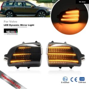 スモークシーケンシャルLEDサイドビューウィンカーブリンカーミラー サイド マーカーライト ボルボ XC70 MK3 2008-2016 XC90 MK1 LCI 2007-2014