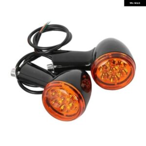 2個 LED オートバイ バイク ウィンカーライト ランニングブレーキランプ ハーレー スポーツスター XL883 XL1200 1992年以降に適合 - Yellow　High　Low　Lens