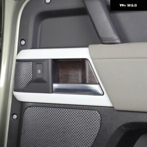 ABSカーボン車内 ドアハンドル ボウルカバー ランドローバー ディフェンダー 90 110 2020-2024 ドアリストプロテクション トリム カバー - For　Defender　903