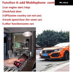 ホンダ アコード 2009-2012年式 プッシュ スタート機能 カーアラーム 電話アプリ リモート コントロール セントラルロック システム アクセサリー - system　without　panel