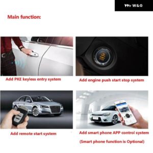 トヨタ プラド 2018-2022 カーアラーム エンジン プッシュ ボタン スタート ストップ リモートキー スタート ストップ キーレスエントリー パネル - system　with　panel
