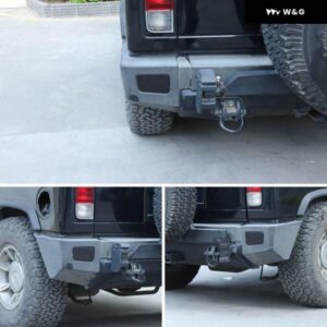 ABS スモークブラック 車用 フロントウィンカー リア フォグランプ カバー ハマー H2 2003-2009 外装 アクセサリー - 2　Pickup