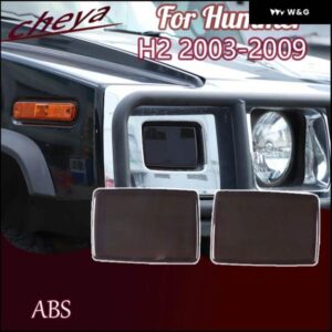 ABS スモークブラック 車用 フロントウィンカー リア フォグランプ カバー ハマー H2 2003-2009 外装 アクセサリー - 6　SUV