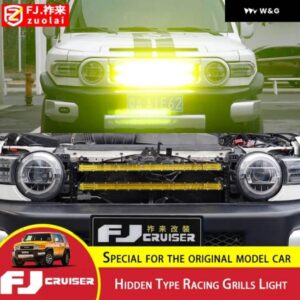 トヨタ FJクルーザー 隠しタイプ グリル ライト グリッド 装飾 ライト FJクルーザー フロント バンパー スポットライト カスタム - Remote　switch