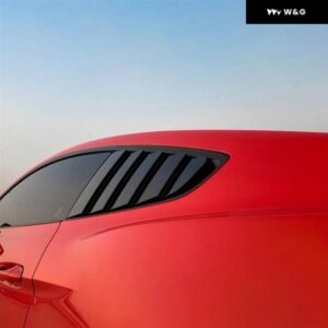 自動車用 リア三角窓ルーバー シャッター ブラインド カバー トリム フォード マスタング MK6 2015-2023 - Carbon　Fiber