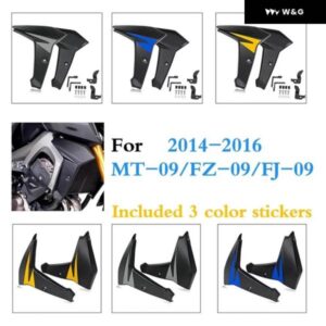 オートバイ バイク ラジエーター サイド パネル プロテクター カバー フェアリング ヤマハ MT09 FZ09 FJ09 MT09 FZ-09 FJ-09 2014 2015 2016 - black