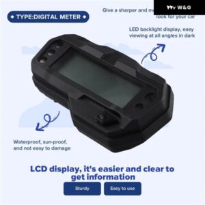 オートバイ バイク スピード メーター デジタルメーター オドメーター ヤマハ FZ16 フェーザー FZ 2.0 FZ V2 FZV2 FZS FI V2 タコメーター RPM ゲージ - Black