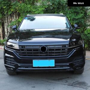 VW 新型トゥアレグ ブライトブラック グリル メッシュストリップ 2019 2021-23 アクセサリー カーフロントミドル トリム スタイリング ガーニッシュ - 20pcs　Bright　black