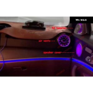 メルセデス ベンツ E W213 4ドア アウトレット ドア スピーカー カバー 4Dツイーター アンビエントライト LED ダッシュボード エアベント ノズルランプ - Set　4
