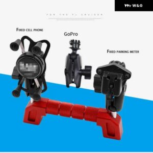トヨタ FJ クルーザー Aピラー ハンドル アルミ 合金 ルーフハンドル 携帯電話 ホルダー クルーザー インテリア ドアハンドル カスタム - 1　pieces　black