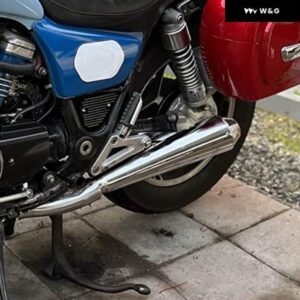 汎用 オートバイ バイク エキゾースト パイプ マフラー スリップオン リバースコーン メガホン エキゾースト パイプ ブラッククローム アイアン ハーレー - Black　1Pcs