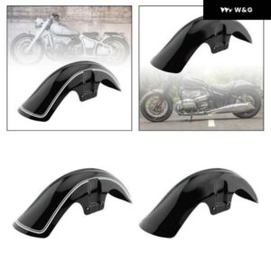 オートバイ バイク フロントホイールフェンダー交換部品 マッドガード プロテクター スプラッシュガード BMW R18 クラシック 2020-2022 アクセサリー - Black　White