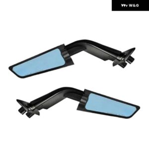 オートバイ バイク バックミラー ウィング バックミラー 調整可能 回転式 サイドミラー ヤマハ TMAX 560 2023 - Black