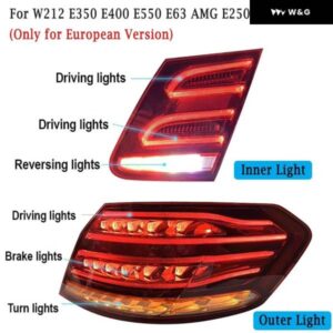 テールライト アセンブリ リアリバースランプ ウィンカー メルセデス ベンツ E クラス W212 E350 E400 E250 2009-2016 EU バージョン み - 2009-13　Left　2Pcs