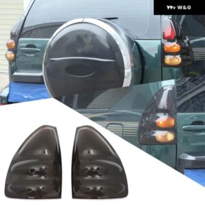 トヨタ ランドクルーザー プラド 2003-2025 車用 テールライト ランプ デコレーション カバー ABS クリア グレー 素材 アクセサリー 2個 - 2024-2025