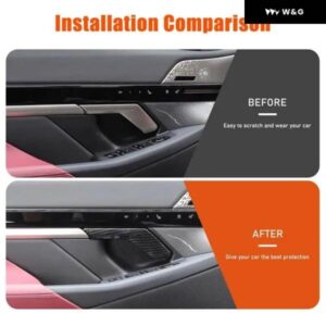 ABSカーボン車内 ドアハンドル カバー 4個 BMW 5シリーズ G60 2024-2025+ ドア グリップ 装飾 トリム アクセサリー - ABS　Carbon　Style