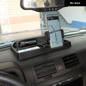 ハマー H3 2005-2009 ABS ブラック 車 ダッシュボード 携帯電話 ホルダー 収納 ボックス 携帯電話 ホルダー トレイ GPSナビゲーション スタンド - Style　B
