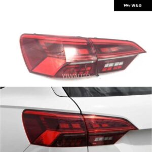 VW TAYRON 2019-21 テールライト カー テールライト アセンブリ オートリアバックランプ ブレーキライト ウィンカー リバース フォグランプ - 2　Pcs　Right　Side