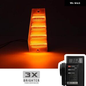 1984-1996 ジープ チェロキー XJ ワゴニア バンパー LED スイッチバック パーキング /ダイナミック ウィンカー ホワイト コーナーフェンダー サイド - Smoked　Amber　Combo