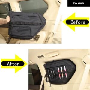 車 トランク サイドウィンドウ 収納 バッグ トヨタ ランドクルーザー プラド FJ150 150 2010-2022 収納 オーガナイザー 整理整頓 ツールバッグ アクセサリー - Black　Right