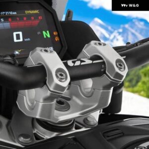 オートバイ バイク ハンドルバー ライザー ドラッグ ハンドルバー クランプ 延長 アダプター BMW R1300GS ADV アドベンチャー 2023 2024 2025 - Silver