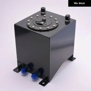 汎用 カーオート燃料サージタンクコンテナ 10リットル スワールポット システム 合金 センサー付き/なし - W-O　Sensor　Silver