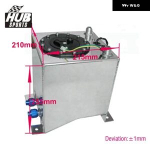 汎用 カーオート燃料サージタンクコンテナ 10リットル スワールポット システム 合金 センサー付き/なし - With　Sensor　Silver
