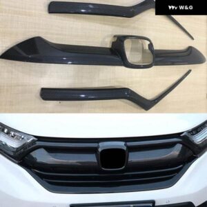 カーボンルック グロスブラック フロント バンパー グリル ストリップ トリム カバー バー ホンダ CRV CR-V 2017 2018 2019 CRV テールドア トリム