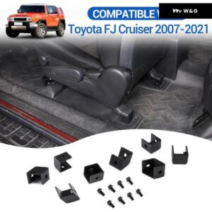 ブラックカーボン フロントシート高さ調整 ブラケット トヨタ FJクルーザー 2007-2021 シート高さ増加 マウント アクセサリー