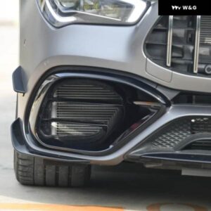 メルセデス ベンツ W118 C118 CLA45 AMG 2020 2021 2022 車用 フロント バンパー リップスプリッター フラップ エプロン エアベント フォグランプ カバー - splitter　2　PCS