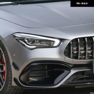 メルセデス ベンツ W118 C118 CLA45 AMG 2020 2021 2022 車用 フロント バンパー リップスプリッター フラップ エプロン エアベント フォグランプ カバー - Front　Canards　6　PCS