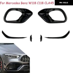メルセデス ベンツ W118 C118 CLA45 AMG 2020 2021 2022 車用 フロント バンパー リップスプリッター フラップ エプロン エアベント フォグランプ カバー