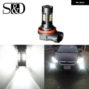 1200LM H11 LEDカーライト オートLED バルブ 3030 ホワイト デイタイム ランニングライト DRL フォグランプ 6000K 12V - 24V LEDドライビングランプ