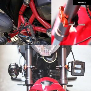 ホンダ MSX125 オートバイ バイク ハンドルバー ライザー アクセサリー バー マウント クランプ アダプター 32MM 42MM 54MM 汎用 スポットライト ブラケット - Red　54mm