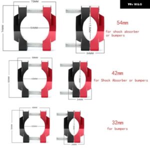 ホンダ MSX125 オートバイ バイク ハンドルバー ライザー アクセサリー バー マウント クランプ アダプター 32MM 42MM 54MM 汎用 スポットライト ブラケット - Black　42mm