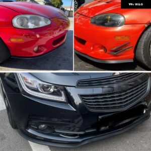 2.5M ブラック 汎用 フロント バンパー スポイラー リップ カー バンパー リップ プロテクション ステッカー カー フロント バンパー リップ ゴム カー バン - 1piece　black