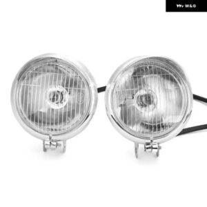 12V 汎用 オートバイ バイク ヘッドライト パッシング フォグランプ フロントウィンカーランプ ブラケット マウント ホルダー ホンダ / ヤマハ / カワサキ - 2　Passing　lights