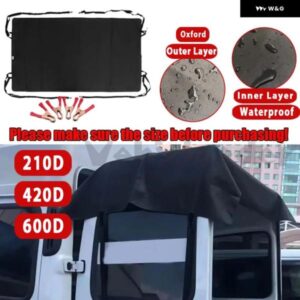 210D/420D 防水 RV リアバーンドアオーニングカバー ブラック リアバーンドアオーニングカバー サンシェード フォルクスワーゲン T5