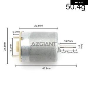 12V-24V RF-370CB-11510 軸長13.2MM 金属 ブラシアイアン製DCモーター