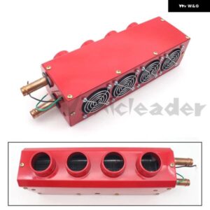 12/24V 汎用 4穴ポータブルカーヒーター オートバン暖房ファン フロントガラス デフロスター エアヒーター RV キャンピングカー トレーラー トラック - 12V　Black