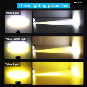 オートバイ バイク ヘッドライト LED デュアルカラースポットライト 超高輝度 6000K 60W オートバイ バイク フォグランプ トラック 車 SUV ATV 汎用 - 2pcs