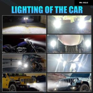 車用 3インチ ラウンド LED ワークライト スポットライト ハローエンジェルアイ 12V 24V トラック ATV SUV ダート オートバイ バイク オートバイ バイク - 2pcs4
