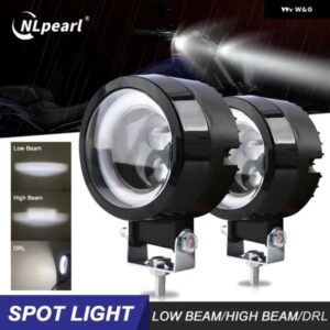 車用 3インチ ラウンド LED ワークライト スポットライト ハローエンジェルアイ 12V 24V トラック ATV SUV ダート オートバイ バイク オートバイ バイク - 2pcs5