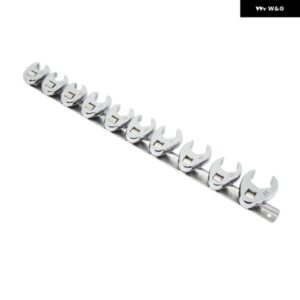 10個クロウフットレンチセット 10MM〜22MMサイズ メトリックナットレンチ 3/8インチ ドライブラチェット