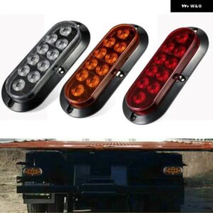 10 LED 6インチ オーバル 表面実装 ブレーキ ストップ サイドマーカー ストップ ウィンカー テールライト トレーラー トラック ランプ 12V