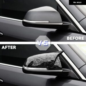 1ペア サイド リアビュー ウィングミラー カバー キャップ BMW 1 2 3 4シリーズ F20 F30 F31 F32 F34 F36 E84 2014 -2019 ABS グロス ブラック - Bright　black