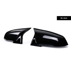 1ペア サイド リアビュー ウィングミラー カバー キャップ BMW 1 2 3 4シリーズ F20 F30 F31 F32 F34 F36 E84 2014 -2019 ABS グロス ブラック - Forged　Carbon　Look