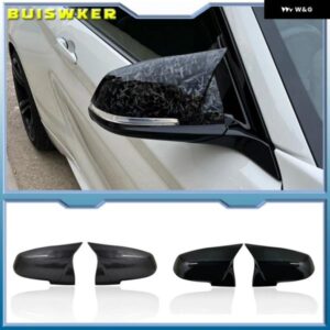 1ペア サイド リアビュー ウィングミラー カバー キャップ BMW 1 2 3 4シリーズ F20 F30 F31 F32 F34 F36 E84 2014 -2019 ABS グロス ブラック